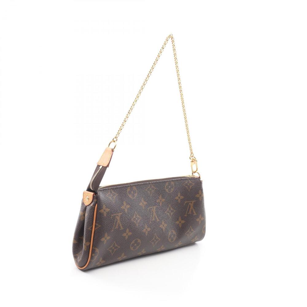 Louis Vuitton Shoulder Canvas Leather Monogram Eva Bag Brown